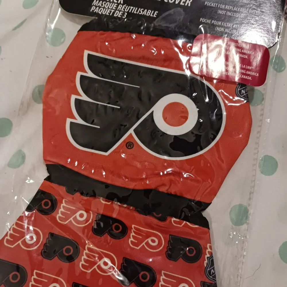 NWT! NHL FLYERS Face Masks (3pk)